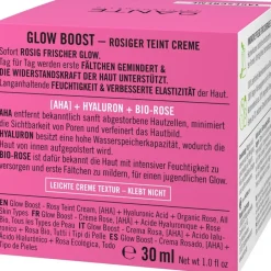 Sante Naturkosmetik AHA, Hyaluron & Bio-Rose Glow Boost Teint Creme Feuchtigkeitspflege von