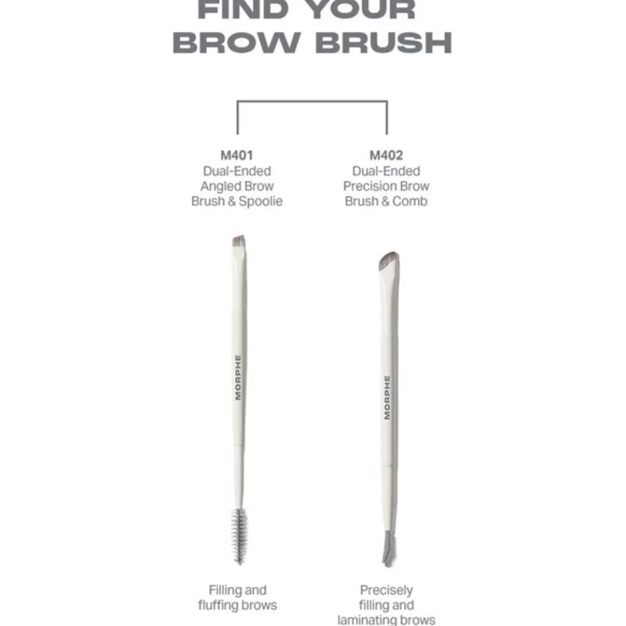 Morphe Augenpinsel M401 Dual-Ended Angled Brow Brush & Spoolie von