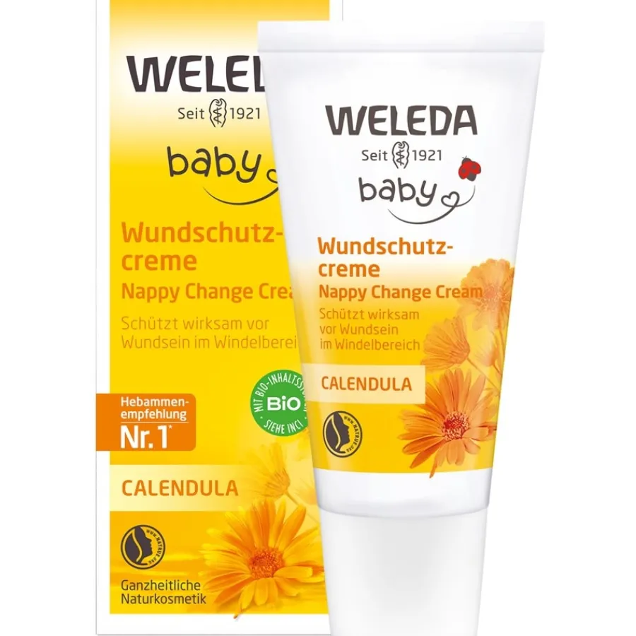 Weleda Babys & Kids Calendula Wundschutzcreme Pflegt & schützt Babyhaut vor Wundsein im Windelbereich von Hot