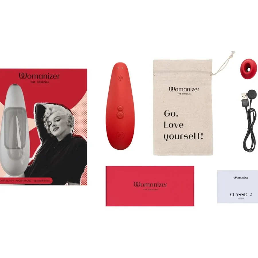 Womanizer Classic 2 Klitoris-Stimulator 2 Vivid Red Marilyn Monroe - Special Edition von