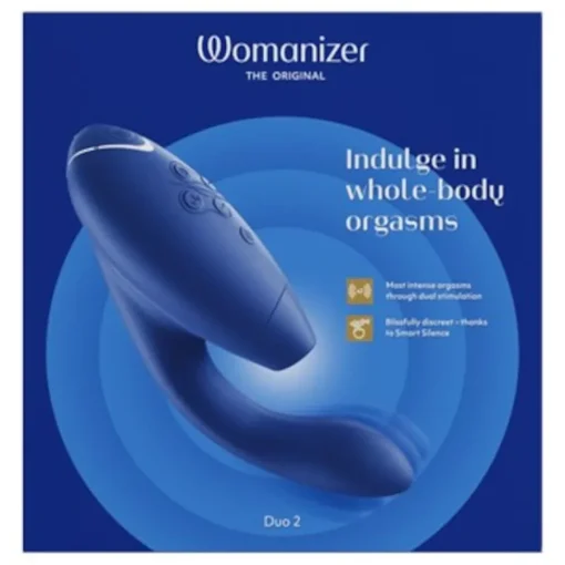 Womanizer Duo 2 Luxuriöser Dual Stimulator Mit Pleasure Air Technologie Für Die Klitoris Und Vibration Für Den G-Punkt Blueberry von