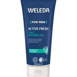 Weleda Duschgel For Men Active Fresh 3in1 Shower Gel Belebt durch erfrischend-herben & maskulinen Duft von