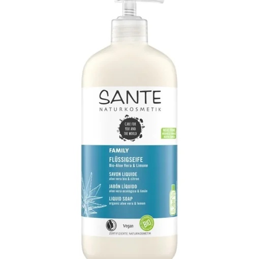 Sante Naturkosmetik Flüssigseife Bio-Aloe Vera & Limone von