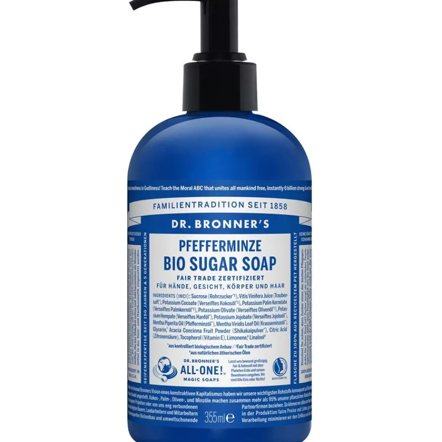 Dr. Bronneru0027s Flüssigseifen Pfefferminze Bio Sugar Soap von Dr. Bronner's