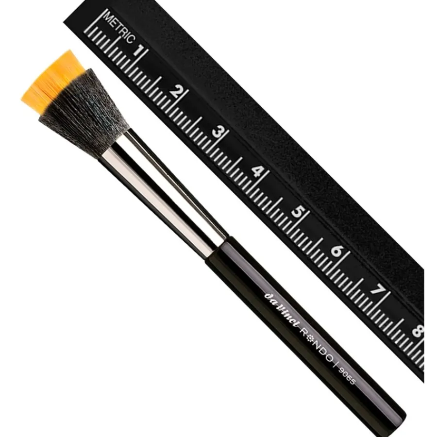 Da Vinci Foundation und Puderpinsel Foundationpinsel für Details Kunstfaser-Mischung von