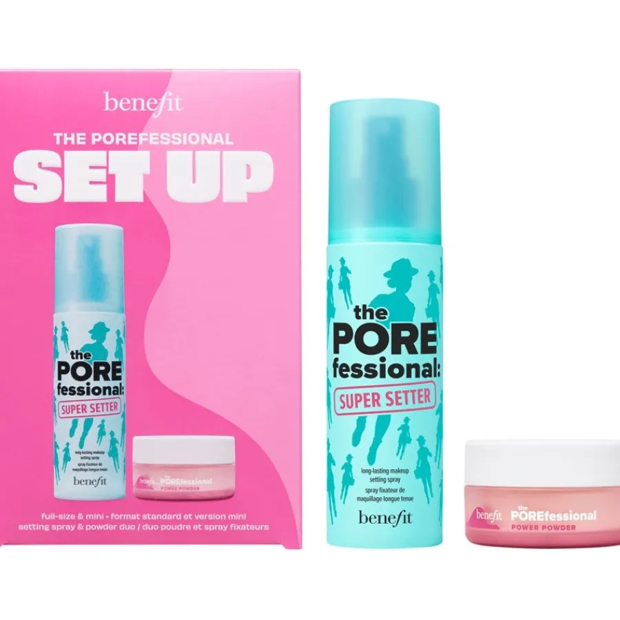 Benefit Gesichtspflege The POREfessional Set Up – Setting Spray & Puder Duo Set von Hot