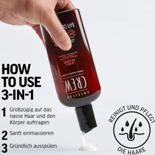 American Crew Haarpflege & Körperpflege 3-in-1 Shampoo, Conditioner and Body Wash von
