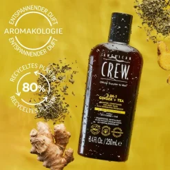 American Crew Haarpflege & Körperpflege 3-in-1 Ginger + Tea Shampoo, Conditioner and Body Wash von Outlet