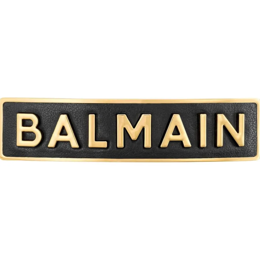 Balmain Hair Couture Haarspangen Gold Plated Hair Slide Logo von