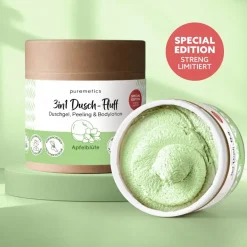 puremetics 3in1 Duschpflege Dusch-Fluff Apfelblüte von