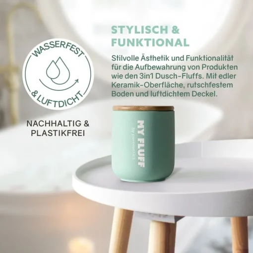 puremetics 3in1 Duschpflege Keramikgefäß Türkis von Clearance