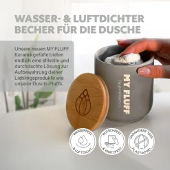 puremetics 3in1 Duschpflege Keramikgefäß Lichtgrau von Discount