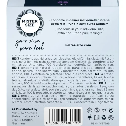 Mister Size Kondome Pure Feel 69 mm - Größe 3XL von