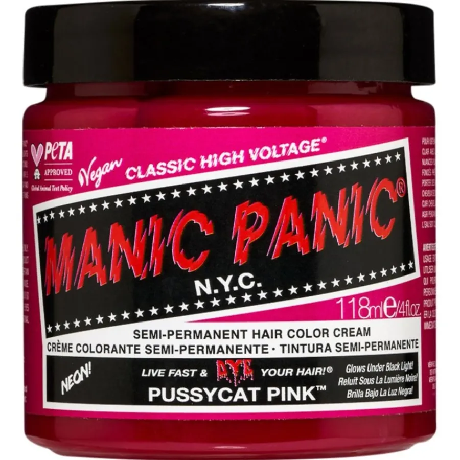 Manic Panic Love Color Pussycat Pink - langanhaltende vegane UV-reaktive Haartönung von