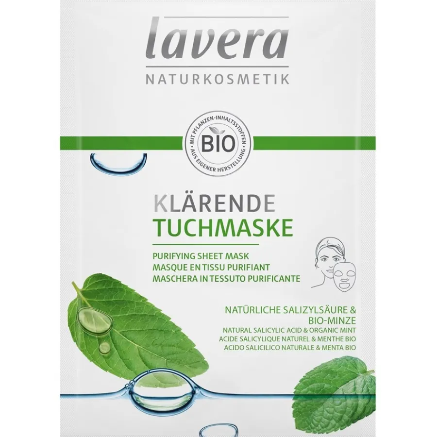 Lavera Masken Klärende Tuchmaske Natürliche Salizylsäure & Bio-Minze von