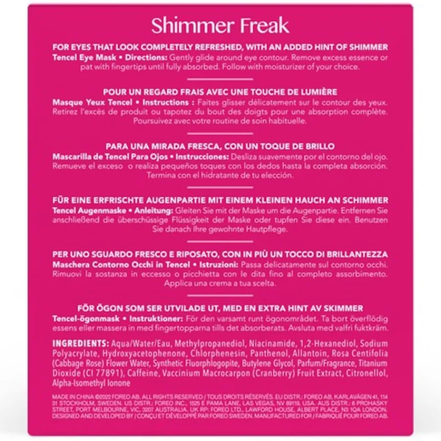 Foreo Maskenbehandlung UFO Maskenpads Shimmer Freak 2.0 von