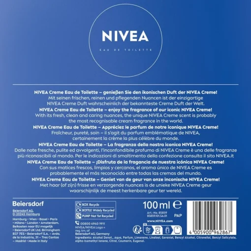 NIVEA Cream Eau de Toilette Spray