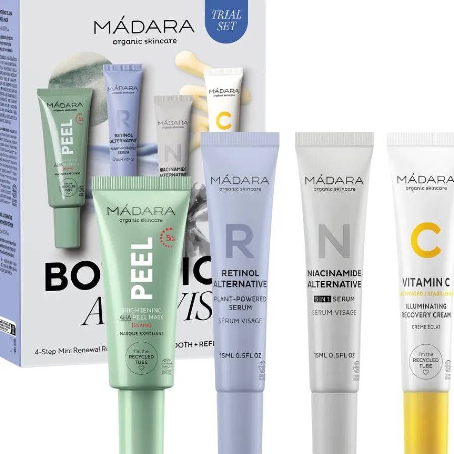 Mu00C1DARA Pflege Botanic Activist 4-Step Mini Renewal Routine Set von MÁDARA Outlet