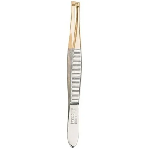 ERBE Pinzetten Pinzette, 1/3 vergoldet, 9 cm von