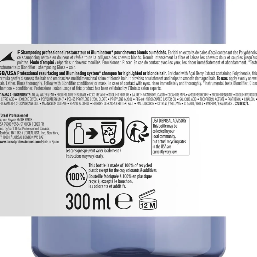 Lu2019Oru00E9al Professionnel Paris Serie Expert Blondifier x Silver Professional Gloss Shampoo von L’Oréal Professionnel Paris