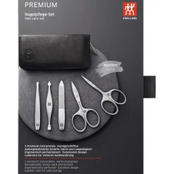 Zwilling Beauty Sets 5-tlg. Maniküre/Pediküre-Etui Schwarzem Yakleder von