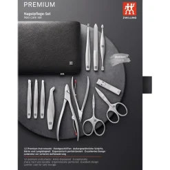 Zwilling Beauty Sets 12-tlg. Maniküre/Pediküre-Etui Schwarzem Rindleder von Outlet