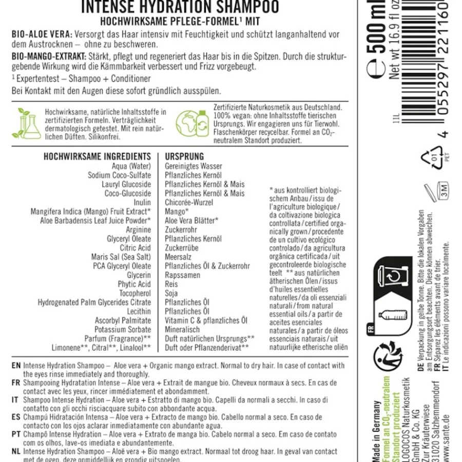 Sante Naturkosmetik Shampoo Intense Hydration Shampoo von