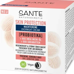 Sante Naturkosmetik Skin Protection Nachtcreme mit Probiotika, Bio-Inca Inchi-Öl & Bio-Sheabutter von Outlet