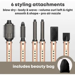 Revamp Professional Styler Dynamischer Radiance Pro Blow Dry 7-in-1 Ionen-Haartrockner und Luftstyler von Hot