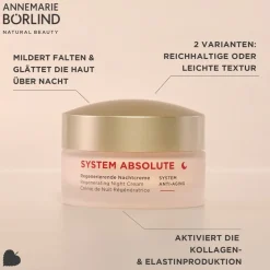 ANNEMARIE Bu00D6RLIND SYSTEM ABSOLUTE  Regenerierende Nachtcreme Light von ANNEMARIE BÖRLIND
