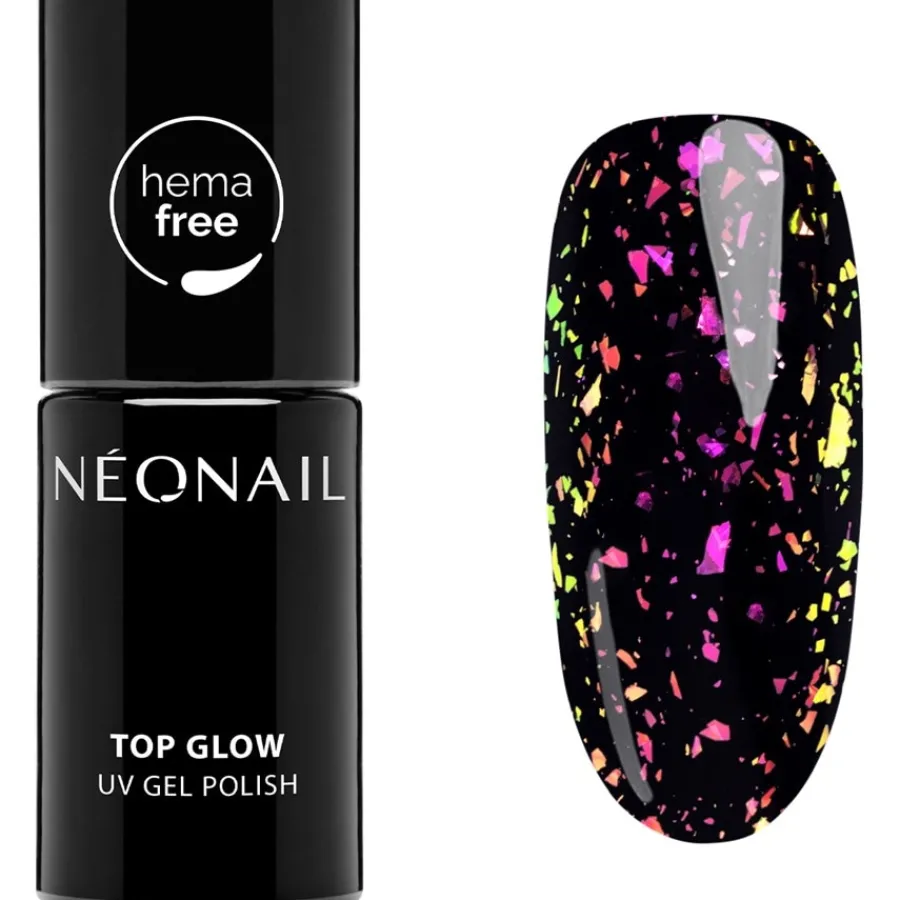 NEONAIL Top Coat Top Glow Aurora Flakes von