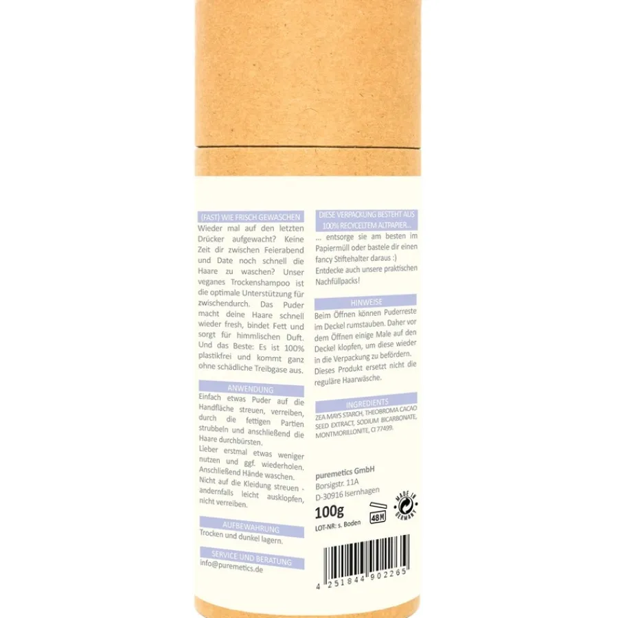 puremetics Trockenshampoo Trockenshampoo Sensibelchen Dunkel von