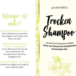 puremetics Trockenshampoo Trockenshampoo Mojito Für brünettes bis dunkelblondes Haar von