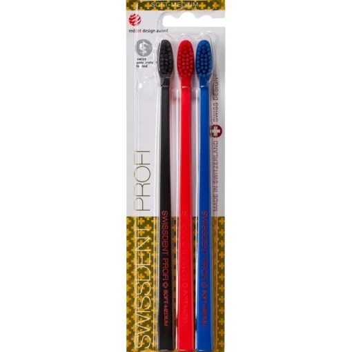 Swissdent Zahnbürsten Profi Colours Trio Soft-Medium von